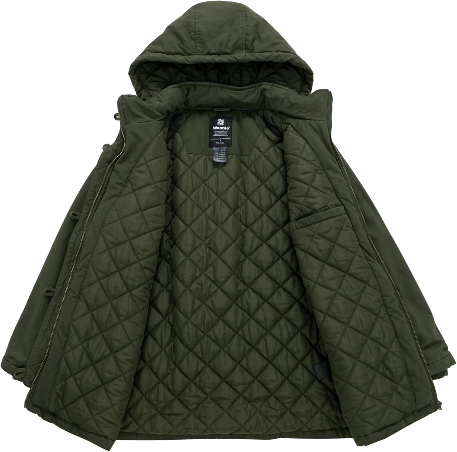 Women'S Winter Thicken Puffer Coat Warm Fleece Lined Parka Jacket with Fur Hood