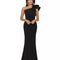 Women'S One-Shoulder Scuba Crepe Gown