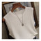 Summer Sleeveless Blouse Women O-Neck Knitted Blouse Shirt Women Clothes Women Tops DF4903